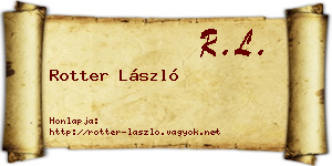 Rotter László névjegykártya